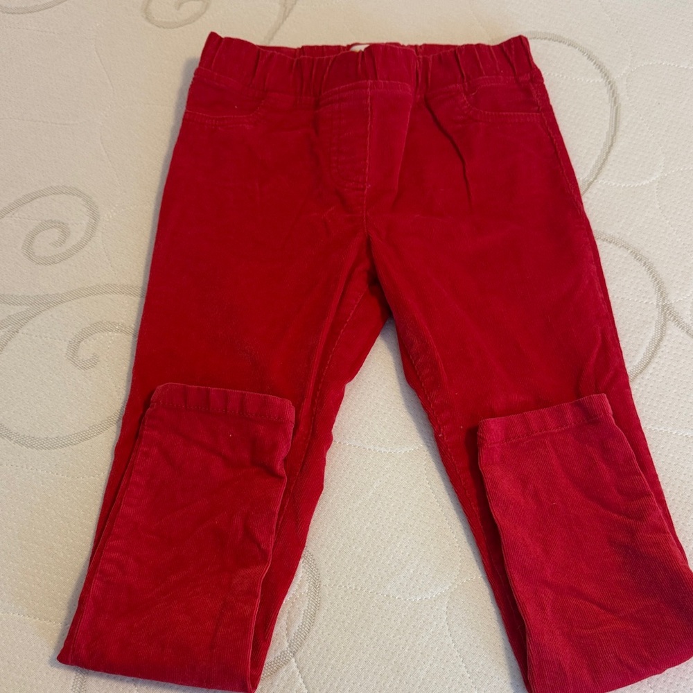 Mini Boden red  Kids Corduroy Pants sz 8 euc